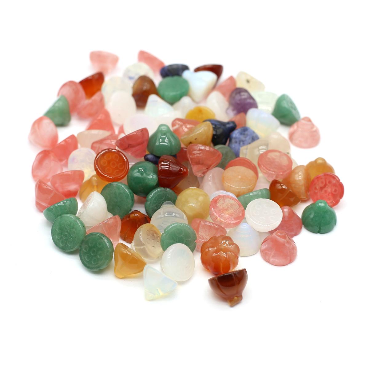 Подвеска-лотус из натурального камня унисекс — фото 3