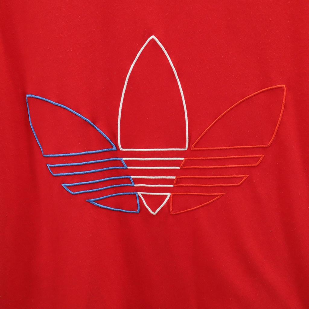 adidas Originals Tričko s krátkym rukávom a logom Trefoil M Červené Pánske Použité