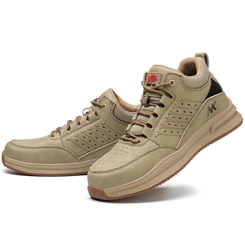 Steel Toe Cap Safety Shoes: Men’s Anti-Smash, Anti-Puncture, Slip-Resistant, Wear-Resistant, Year-Round Protection.