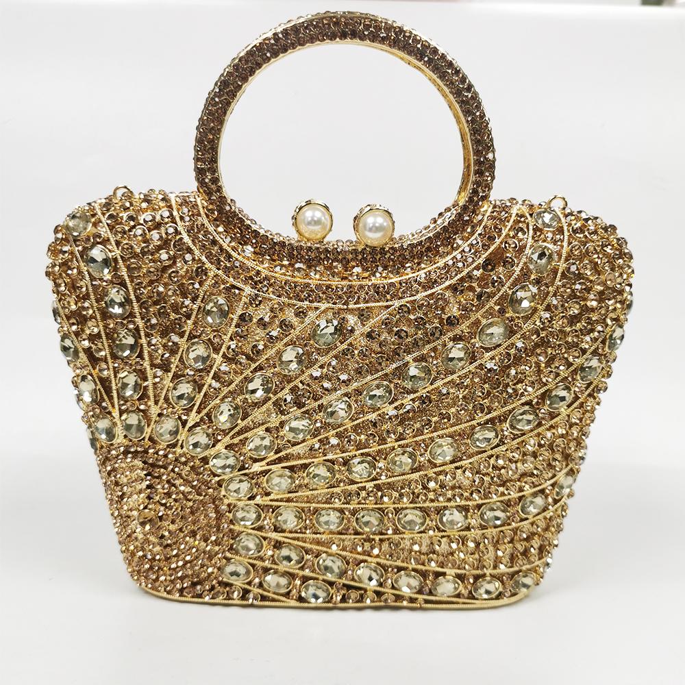 Multicolord Large Stone Top-Handle Bag Big Rhinestone Women Diamond Evening Clutch Bags Female Crystal Wedding Party Clutches