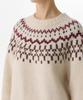 MUSINSA STANDARD MULHER Tricô Fair Isle Relaxado Feminino [Bege Creme]