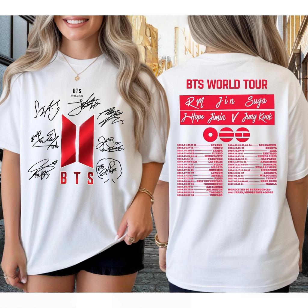 BTS Arirang World Tour Pattern unisex T-shirt 2XS
