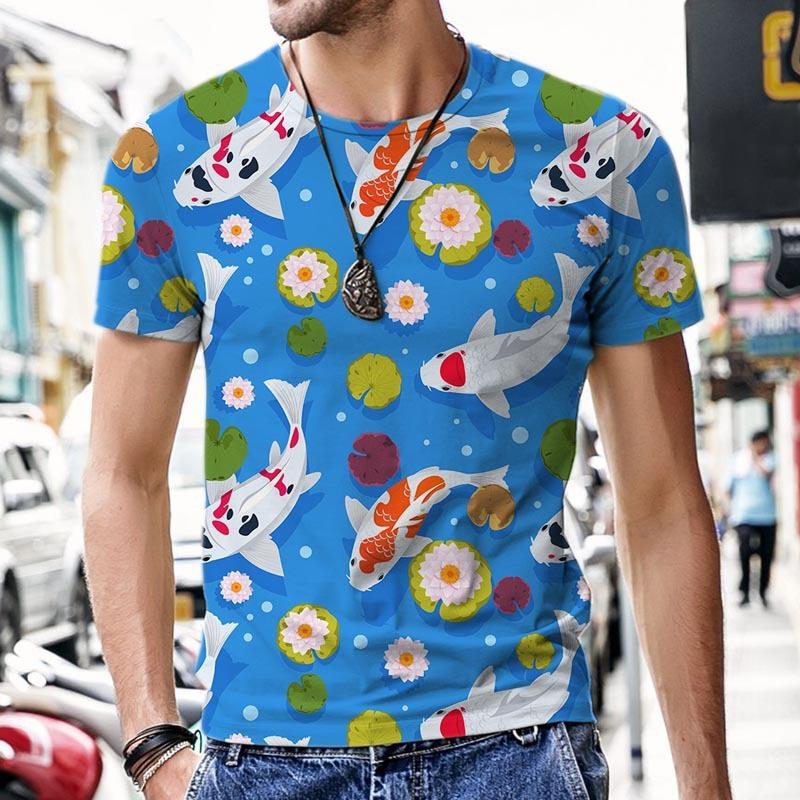 Men's Casual Tees Summer Short Sleeve Round Neck Popular Clothes 3D Print Graphic Streetwear T-Shirts