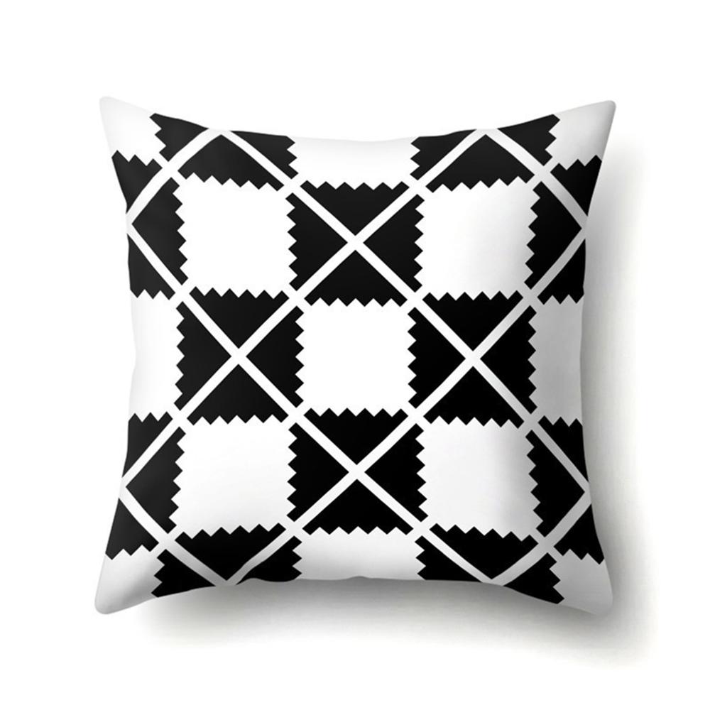 60x60cmNew Fashion Decorative Pillowcase Black/White Geometric Throw Cover Pillow Case Cushion For Living Room Square Home Decor