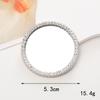 Sense of Advanced Butterfly Heart Shaped Girls Gem Make Up Mirror Liquid Metal Style Women Mini Portable Handheld Mirror
