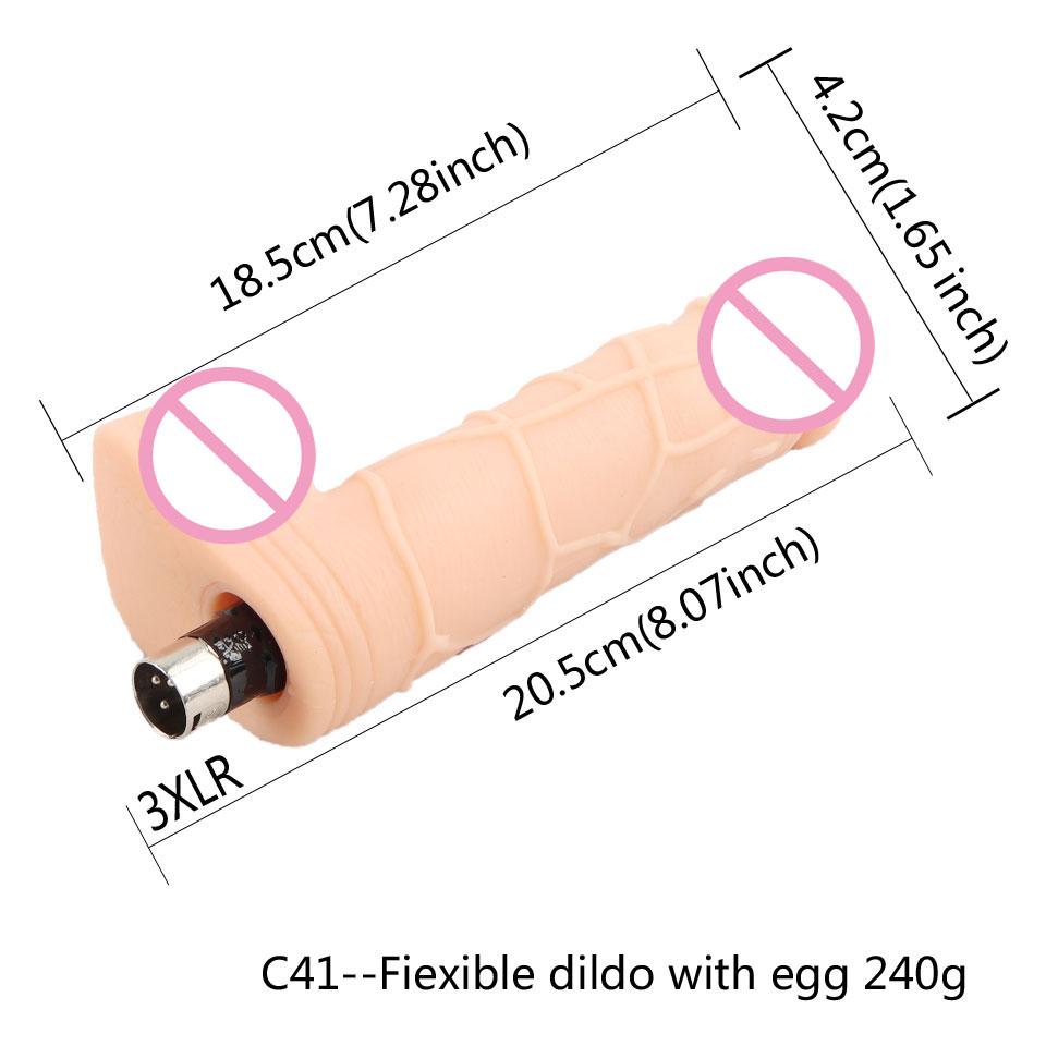 FREDORCH Sex Machine Attachment 3XLR 3PRONG Attachment Dildo For Women and Men Sex Masturbation Love Machine Dildo Sex Toys