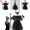 Maleficent Childrens Halloween Costume Dress With Polyester Fabric For Girls Ages 3 To 8
