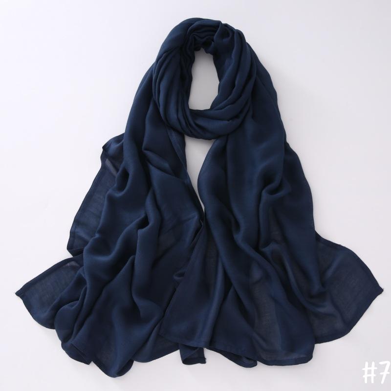 New Thin Modal Scarf For Women Girls Solid Scarves Soft Wide Brim Cotton Breathable Pashmina Shawl Foulard Winter Wrap Shawls