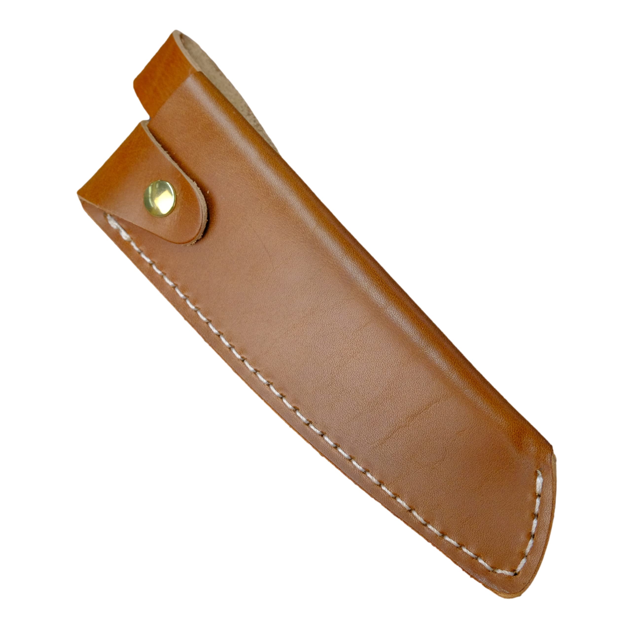 

Маленький деба пеламида разделочный деба Сантоку кожаный чехол нож, нож, нож, нож, нож, (Сантоку 165) коричневый