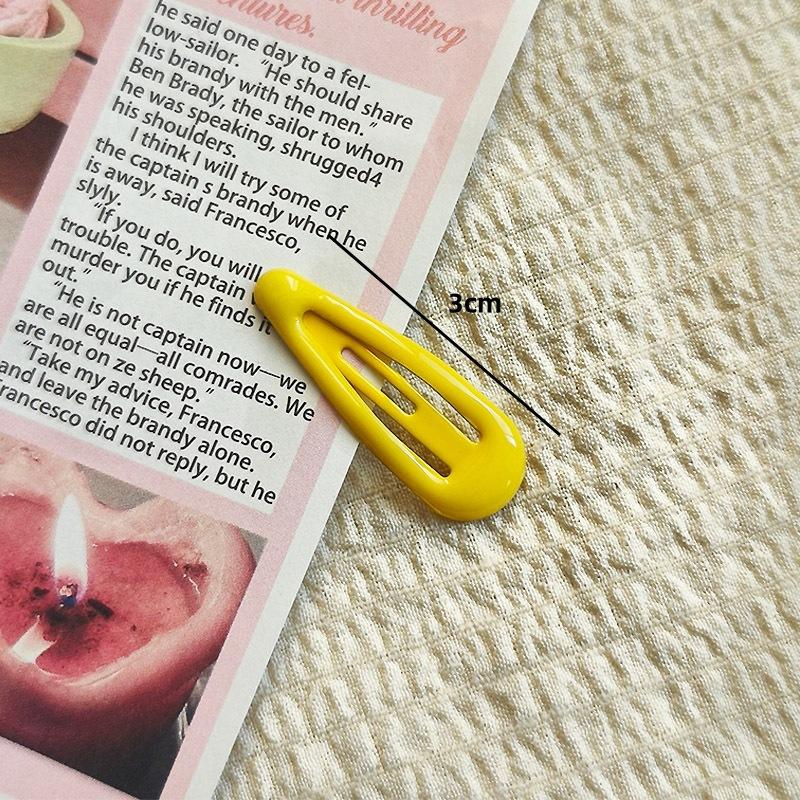 3cm Oil Drop Baby BB Clip Glossy Simple Cute Children's Small Non-Damaging Hair Clip Side Bangs Clip