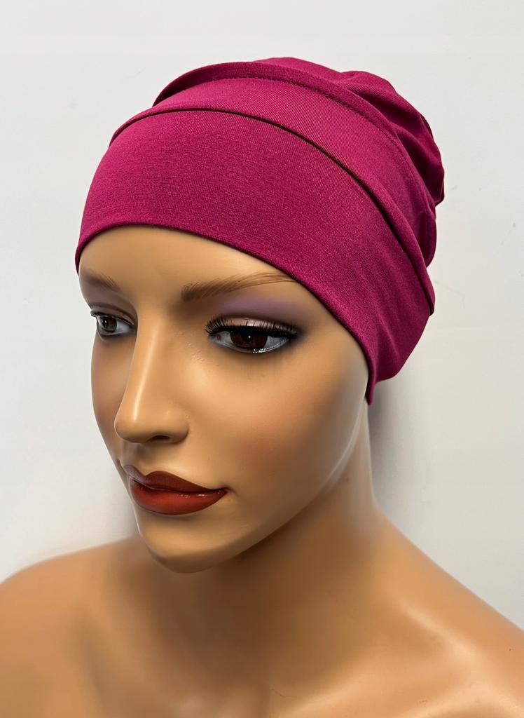 Czapka Celestyna Fuksja Prosty Turban Sportowy Także Po Chemioterapii