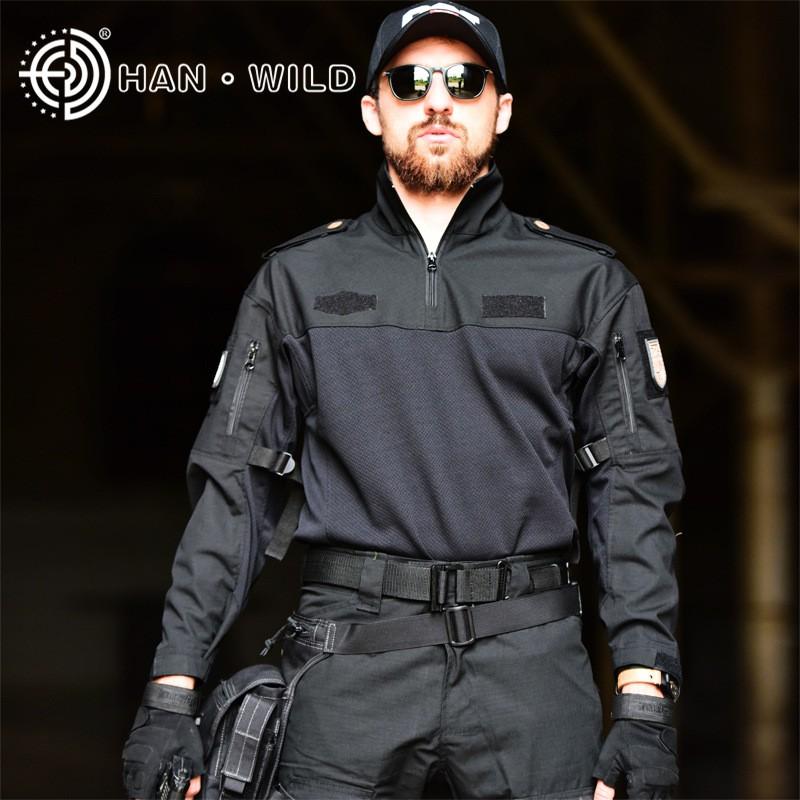 Tactical Camo Long Sleeve Training Shirt Hiking Camping Running Sports