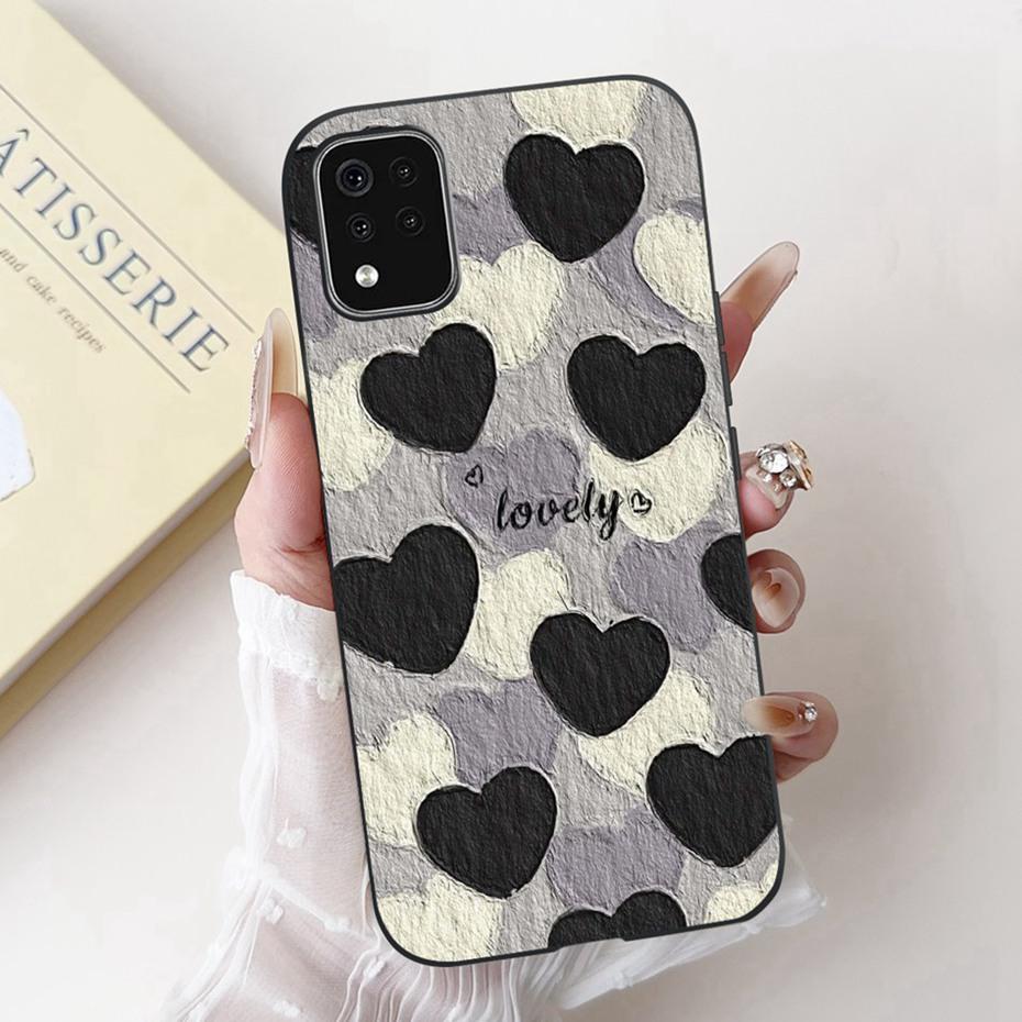 Beautiful Floral Painting Phone Case For LG K42 K52 K62 2020 Black Silicone Soft Cover For LG K62+ K52 (Brazil) Cases Bumpers