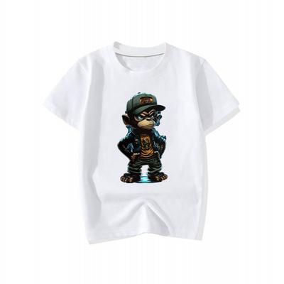 Children's Casual Top Loose 3D Printed Short Sleeved Summer New Style Boys' and Girls' Stylish T-shirt
