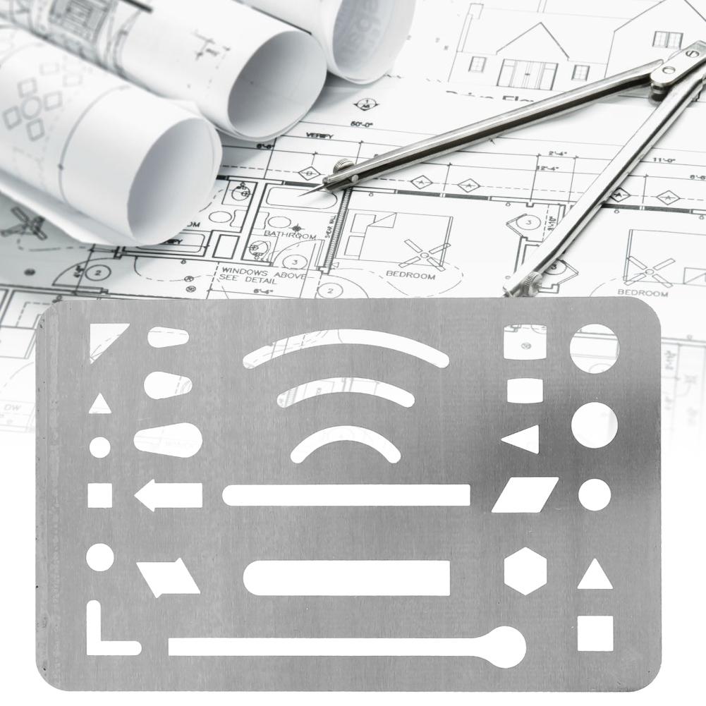 10 Stück 27 Löcher Löschschild Mehrzweck-Konstruktionszeichnungsvorlage Musterlineal