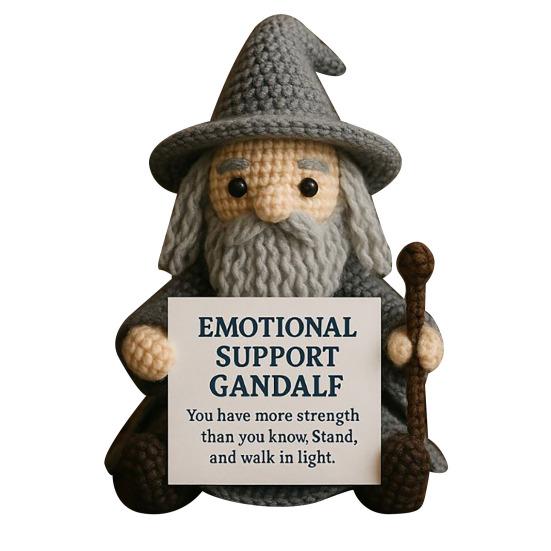 

Вязаная крючком кукла персонажа фильма с позитивной карточкой Эмоциональная поддержка Ручная работа Вязаная кукла Настольное украшение Орнамент D