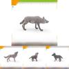 Wild Animal Pvc Gray Wolf Miniature Sculpture For Kids Learning And Collectible Display