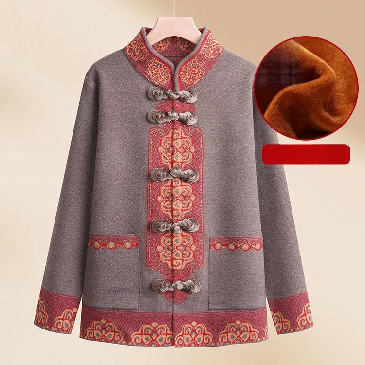 

Мамин год зодиака Весенняя одежда Красный свитер Куртка Для женщин среднего и пожилого возраста Бабушкина одежда Весна и осень Пожилая женщина Вязаный топ XL