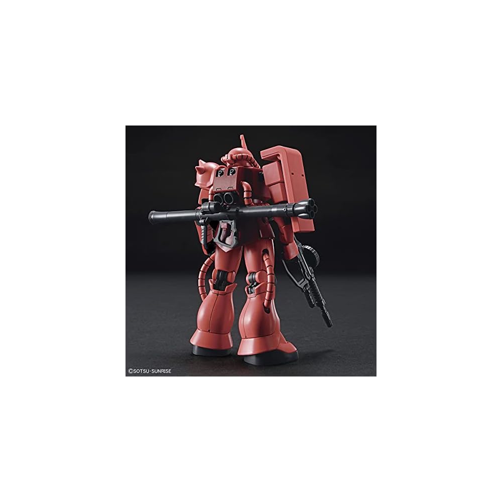 Bandai Spirits HGUC Mobile Suit Gundam Char's Zaku II 1/144 Scale Color-Coded Plastic Model Kit