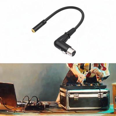 90 Degree Angle XLR To 3.5mm Cable 1/8 Inch Mini Jack 1 Feet (30cm)