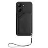 For Xiaomi Poco X7 Pro 5G Case Card Holder Kickstand Skin-Touch Phone Cover with Wrist Strap
