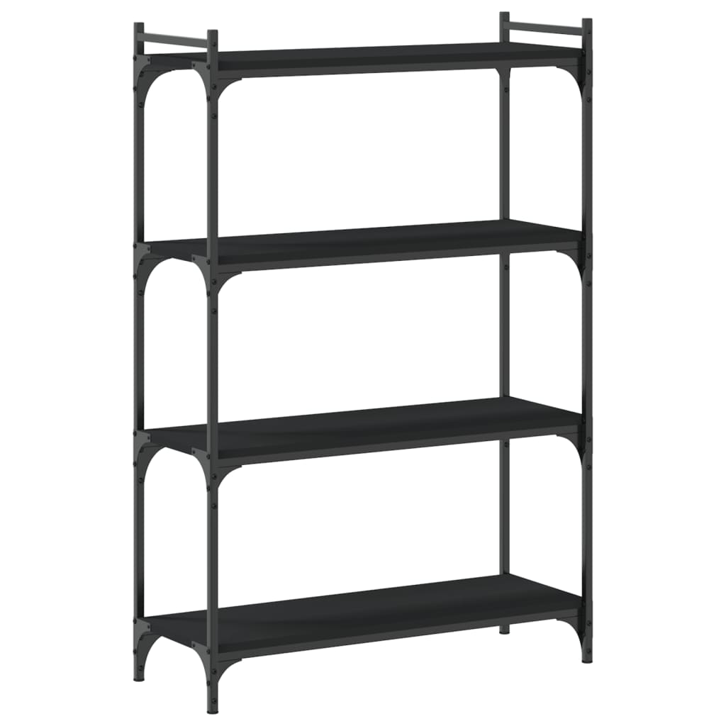 Vidaxl 4-Tier Bookshelf, Black, 80X30X120 Cm