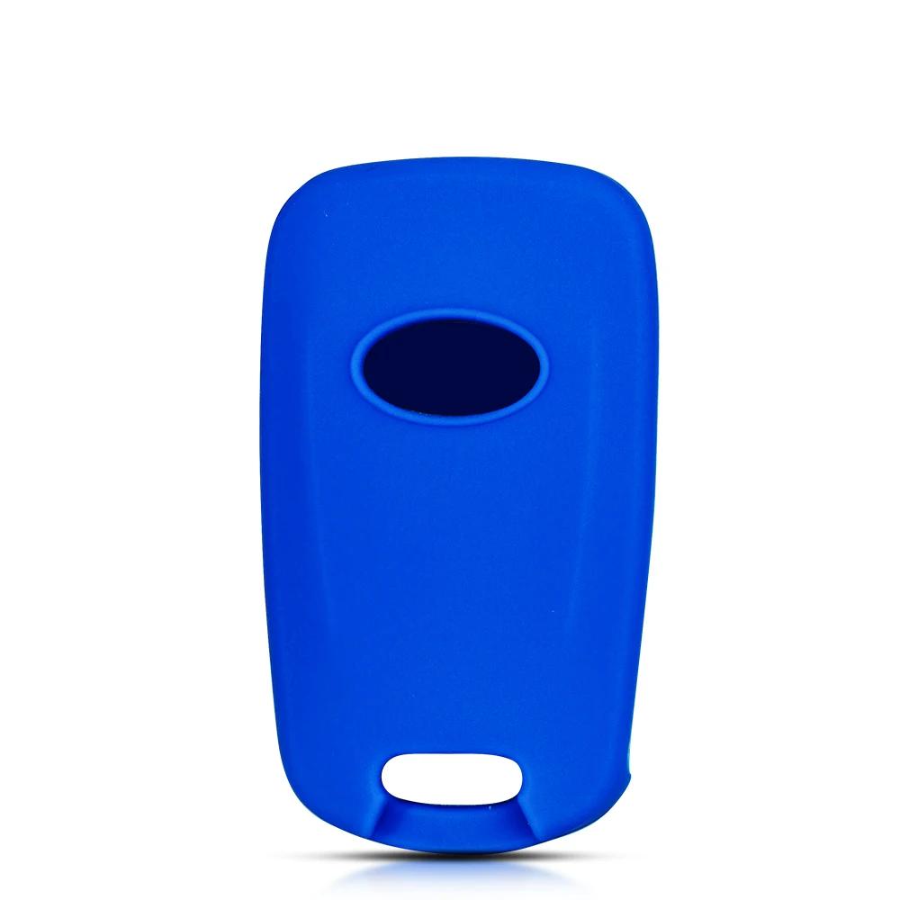 KEYYOU For Hyundai Verna For Kia Picanto Silicone 2 Buttons Rubber Key Case Holder Shell Fob Cover Remote Keychain Protection