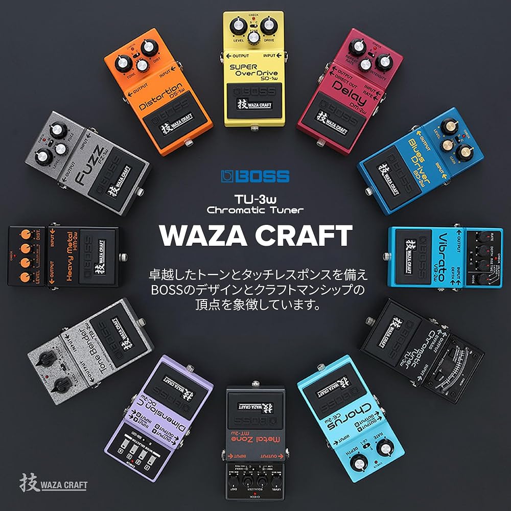 BOSS Boss Waza Craft Chromatic Tuner TU-3W Buffer/True Bypass Switching Technique Craft Guitar/Ba...