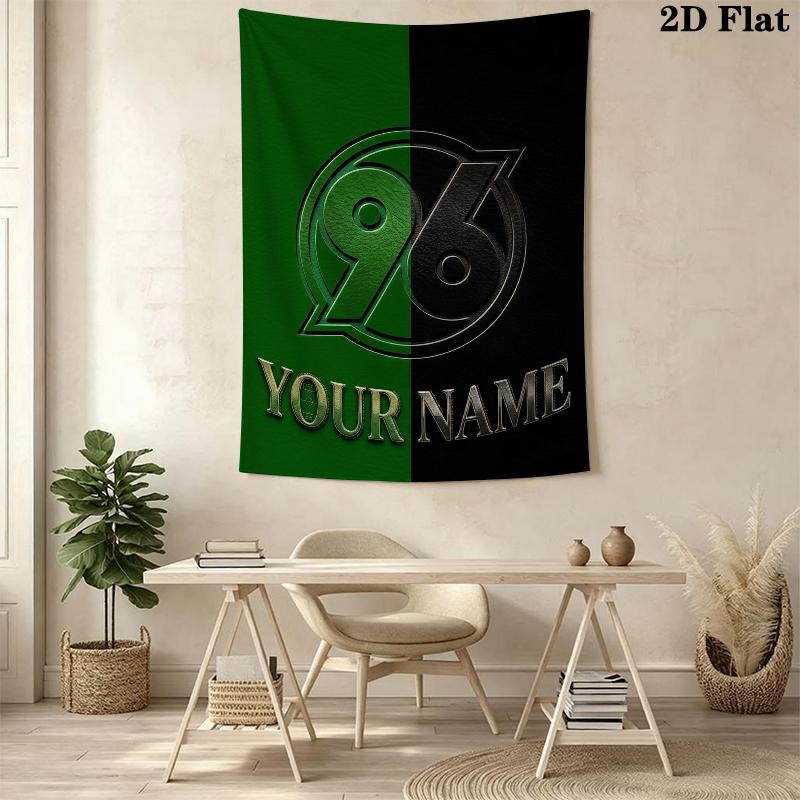 Custom Name Hannover 96 Wall Tapestry Aesthetic Wall Hanging Printed Fabric Blanket Decorative Tapestries for Bedroom Living Room Home Decor