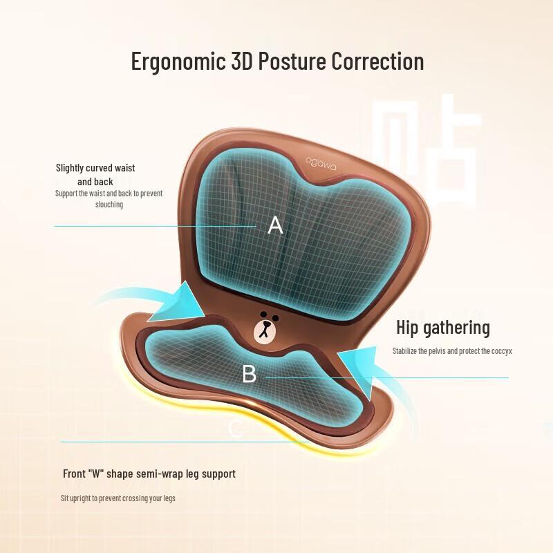 OGAWA Heated Lumbar Support Seat Massager