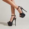 Summer Fashion Open Toe Platform High Heels Sexy 17CM Sandals Women Ankle Buckle Strap Party Nightclub Stripper Shoe Pumps