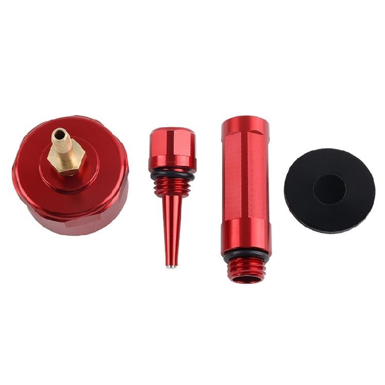 Mess Free Oil Change Funnel Metal Extended Run Gas Cap with Brass Hose Fitting 1