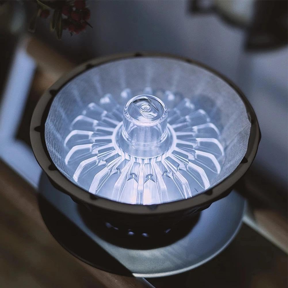 Coffee Filter Paper Assist Tool, V60 Coffee Filter Shape Retainer, Coffee Paper Presser, Compatible with Conical Drippers and Filters, Tritan Resin