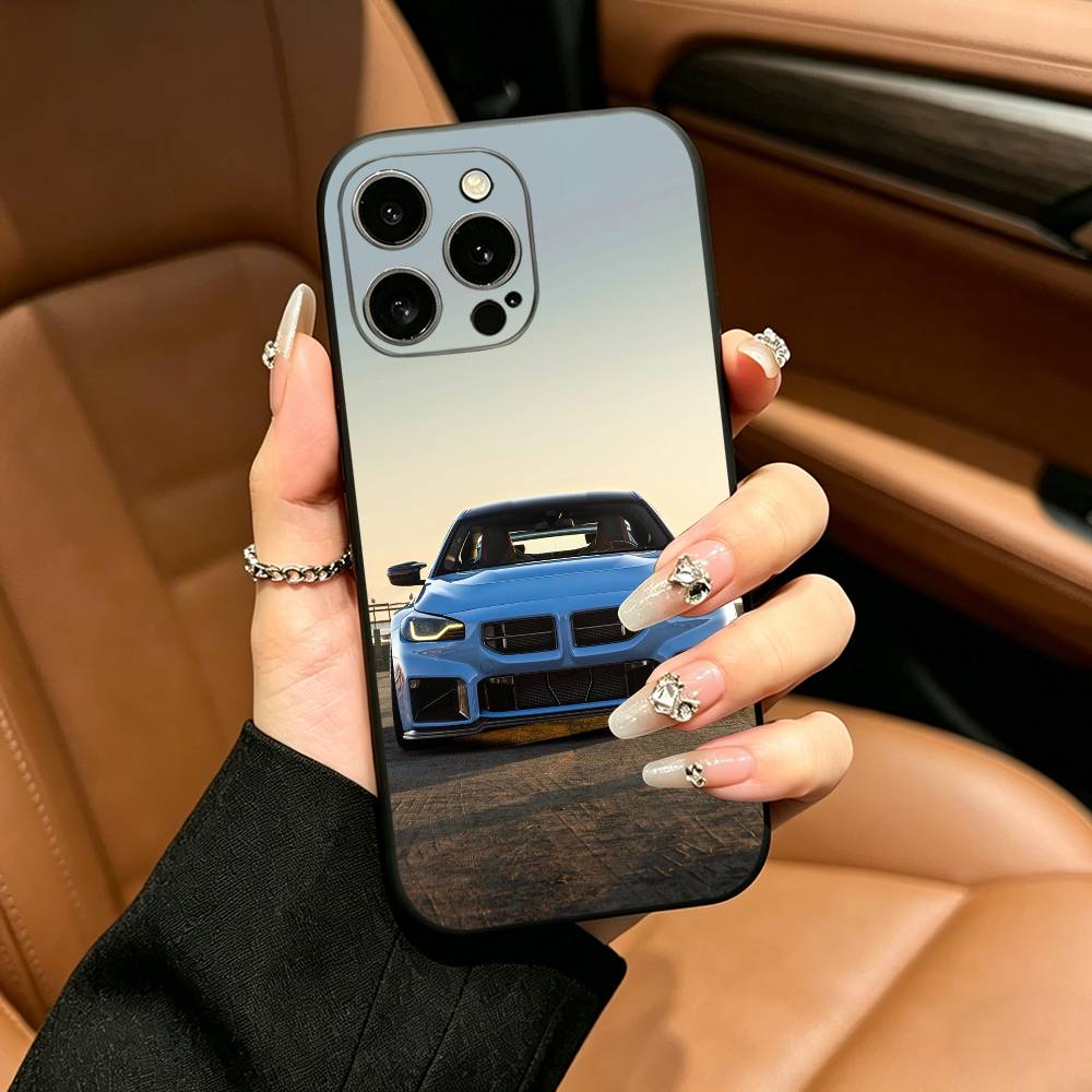 Высокопроизводительный спортивный автомобиль - Чехол для телефона M2 для iPhone 17,16,15,14,13,12,11 Pro Max,16/15/14Plus,XS Мягкий черный чехол iPhone16pro