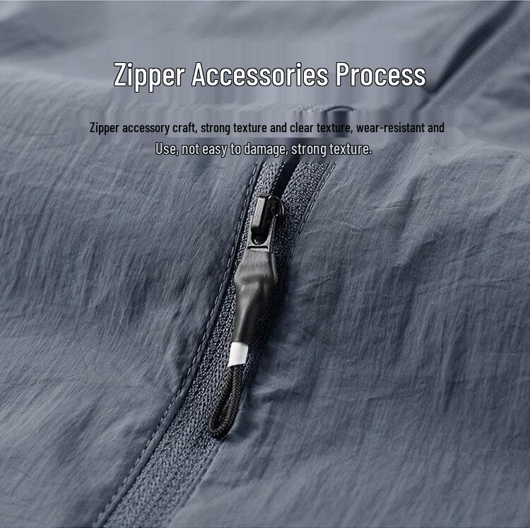 Men's Lightweight Summer Sun Protection Jacket with Stand-up Collar - Breathable, Thin Skin Coat for Outdoor Sports
