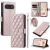 For iPhone 17 Air Case Wallet Rhombus Grid PU Leather Phone Cover