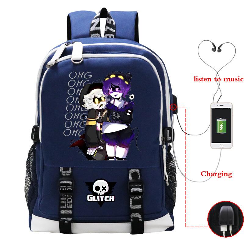 Murder Drones Peripheral Backpack USB Interface Cross-border Multifunctional Leisure Student School Bag