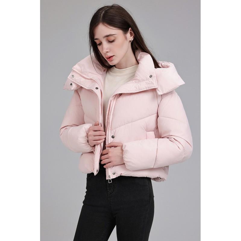 Womens Short Hooded Winter Puffer Coat Loose Fit Warm Cotton Jacket Petite Girls