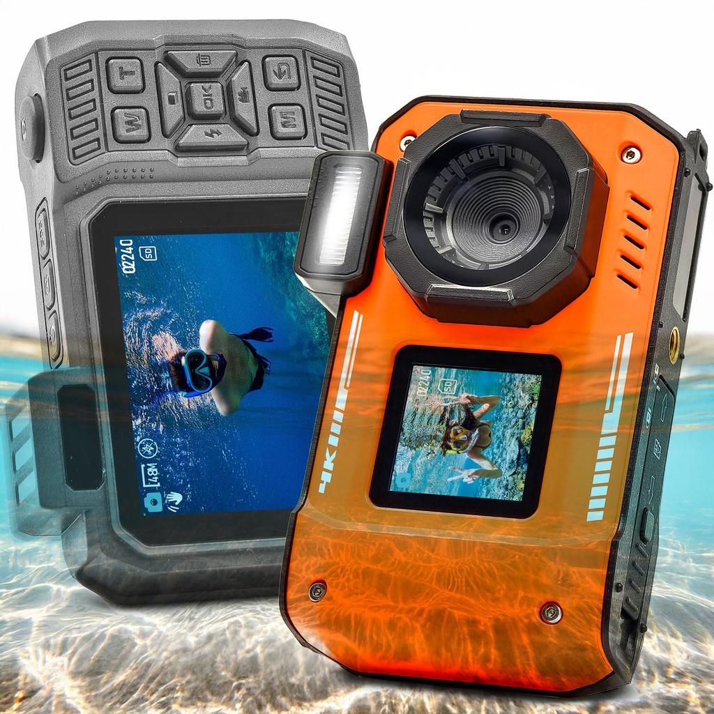 4K Digital Underwater Waterproof 10M No Case Dual Selfie Easy To Compact Camera, Waterproof, Camera, Camera, Waterproof, Required, Screen, Capable,