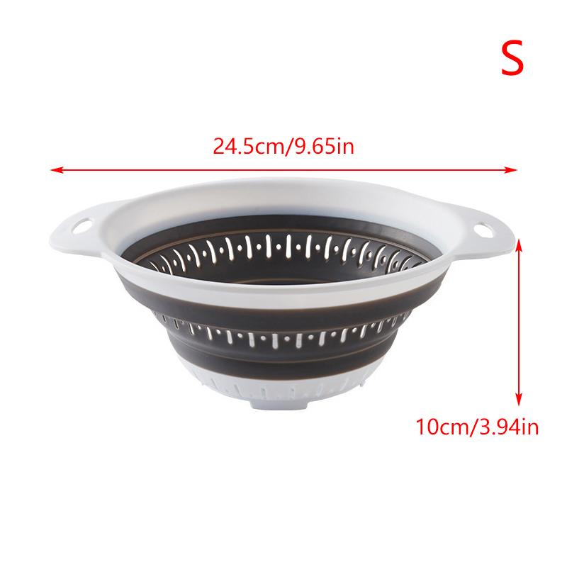 Zusammenklappbarer Silikon Küchenaufbewahrungskorb Mehrzweck Obst Gemüse Abtropfsieb Faltbarer Küchenorganizer Zubehör