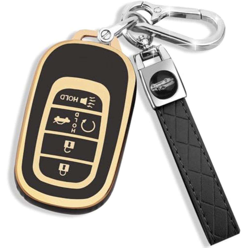 Honda Schlüsselanhänger, weiche TPU Schutzhülle für Schlüsselanhänger mit Honda Accord, Civic, Pilot Smart-Fernbedienungsschlüssel.