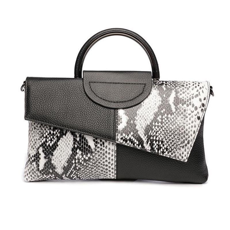 Bolso de Mano Retro de Piel de Cocodrilo Nueva Tendencia: Bolso de mano de moda de gran capacidad para damas