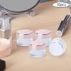 10 Pieces Clear Cosmetic Glass Jar Cream Container Pot for Skin Care Eye Shadow Remover Creams