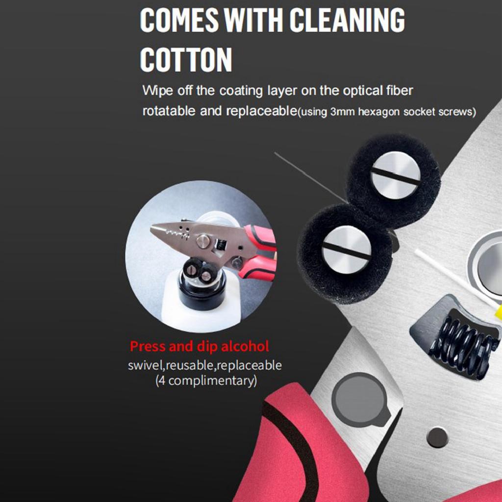Optic Stripper Stainless Steel Blade PVC Anti Slip Handle Multifunctional  Wire Cutter Stripping Pliers Pliers