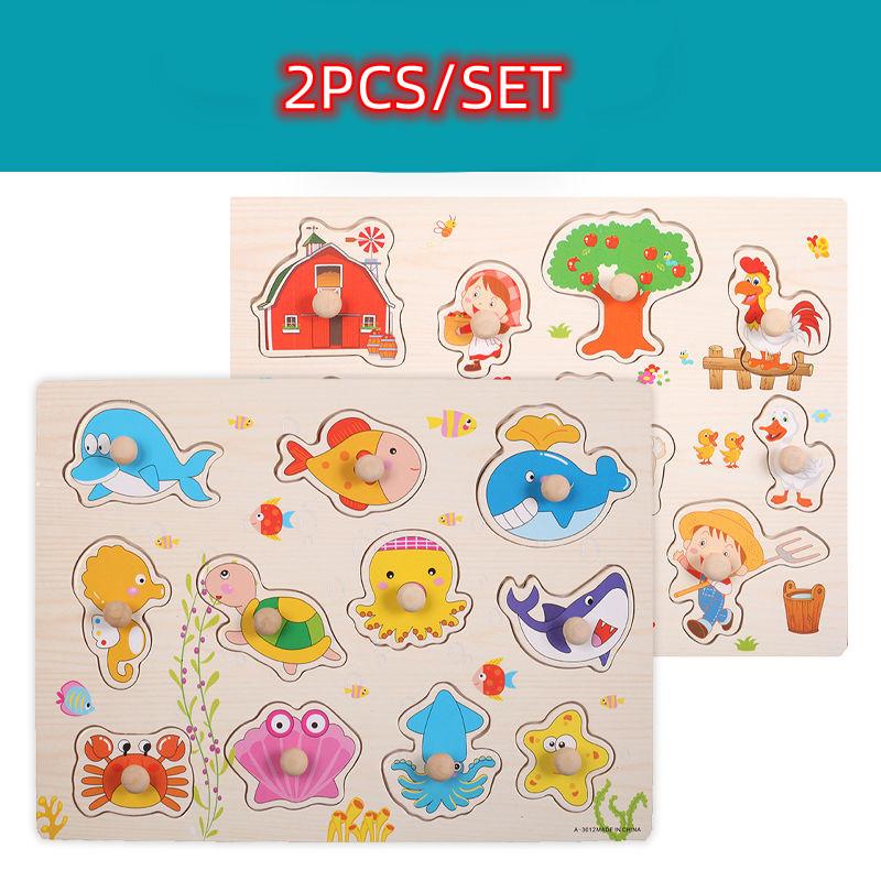 Montessori Baby Puzzle Educational Toys For Children Baby Game Puzzle Board Jigsaw Child Puzzle Wooden Puzzles For Kids 2 3 Year