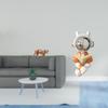 Brass Animal Astronaut Figurine Creative Collectable Feng Shui Decor Antique Sculpture for Cafe