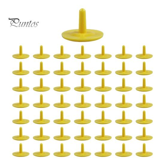 

50 шт. маркеров для мячей для гольфа, маркеры положения мяча, разноцветные пластиковые плоские круглые маркеры положения, легкий аксессуар для гольфа жёлтый