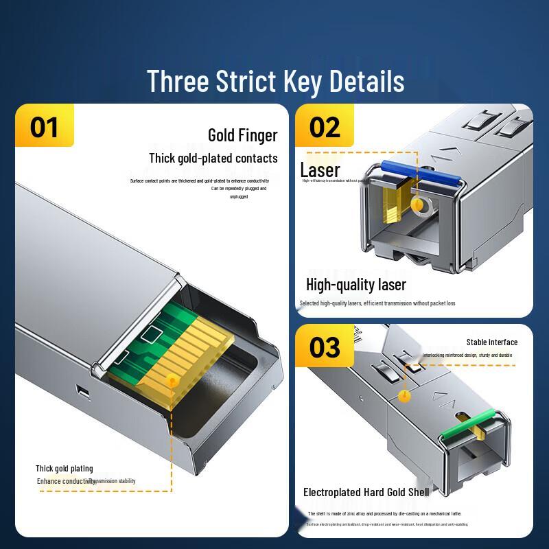 SAMZHE 10G SFP+ SC Single-Mode 10km Optical Transceiver Module Pair