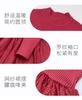Round Neck Knitted Mesh Princess Dress - Girls' Red Woolen Dress Spring and Autumn Small and Medium Children's Dress