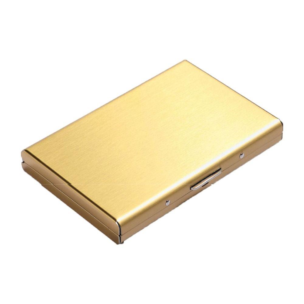 Stainless Steel Card Antimagnetic Case 10 Card Slots RFID Card Holder Bank Card Case  Travel